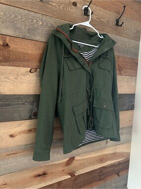 Market & Spruce Olive Jacket with Striped Lining